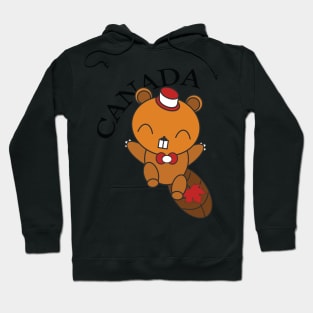 Happy Canadian Beaver Hoodie